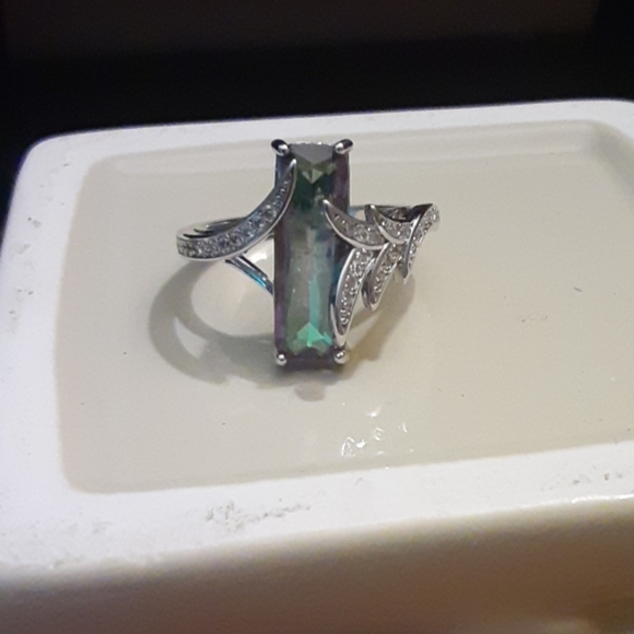 Jewelry - Mystic Topaz and Cz Silver Ring